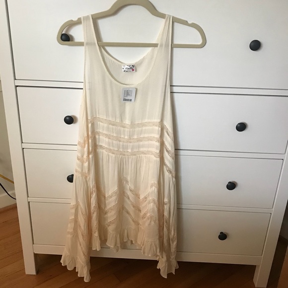 NEW Free People Voile and Lace Trapeze Slip - Picture 2 of 5